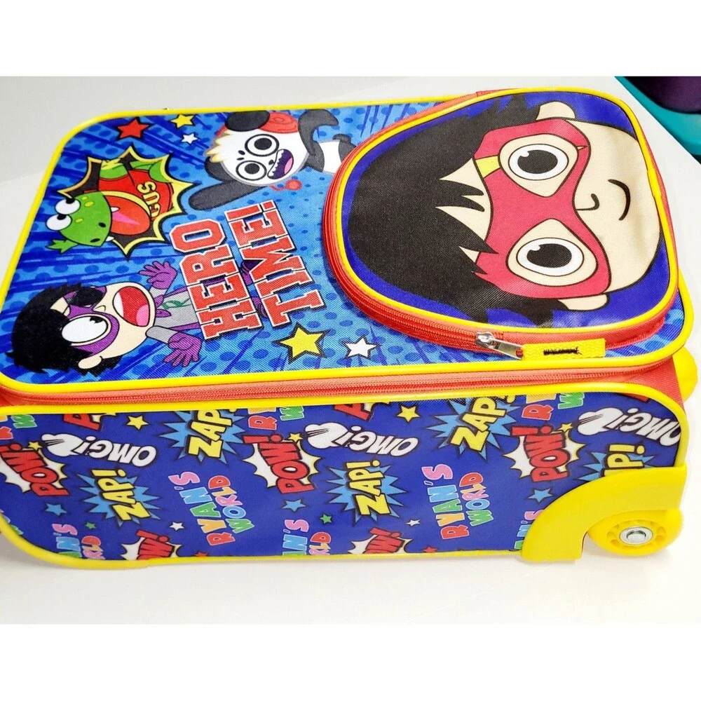 NWT Ryan's World Kids Carry-On Luggage With Wheels 20" Softside Trolley Suitcase - Picture 8 of 16
